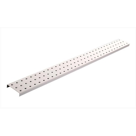 Alligatorboard Alligator Board ALGSTRP3x32PTD-WHT White Powder Coated Metal Pegboard Strips with Flange - Pack of 2 ALGSTRP3x32PTD-WHT